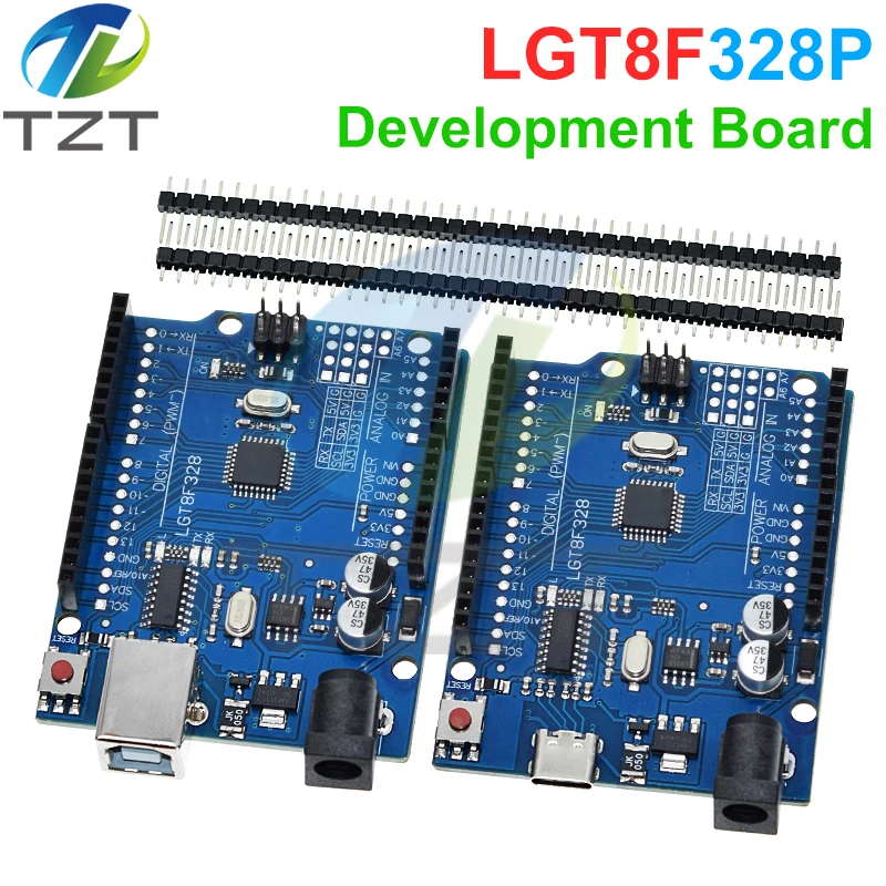 Макетная плата TZT LGT8F328P UNO R3 CH340G сменная 16 МГц для Arduino ATmega328P