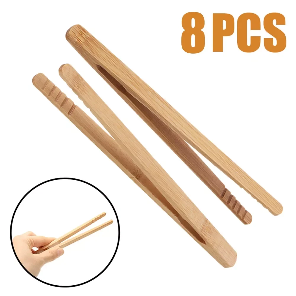 

Sale Wooden Tea Clip Bamboo Kitchen Salad Food Toast Tong Tweezer Bacon Sugar Ice Tea Utensil Teaware Accessories