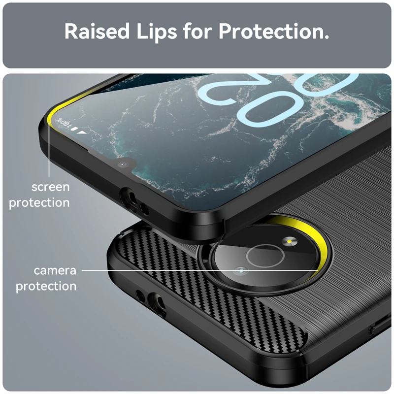 For Nokia C200 Case Silicone Bumper TPU Matte Shell Soft Rubber Protective Case For Nokia C200 Cover For Nokia C200 C100 Case