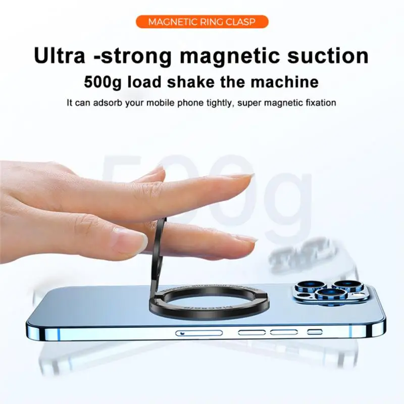 

Aluminum Alloy Universal Disc Magnetic Ring Mini Desktop Mobile Phone Holder Ultra-thin Metal Buckle N52 Strong Rubidium Magnet