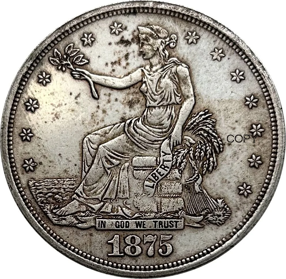 

Серебрянная копия монеты США 1875 года