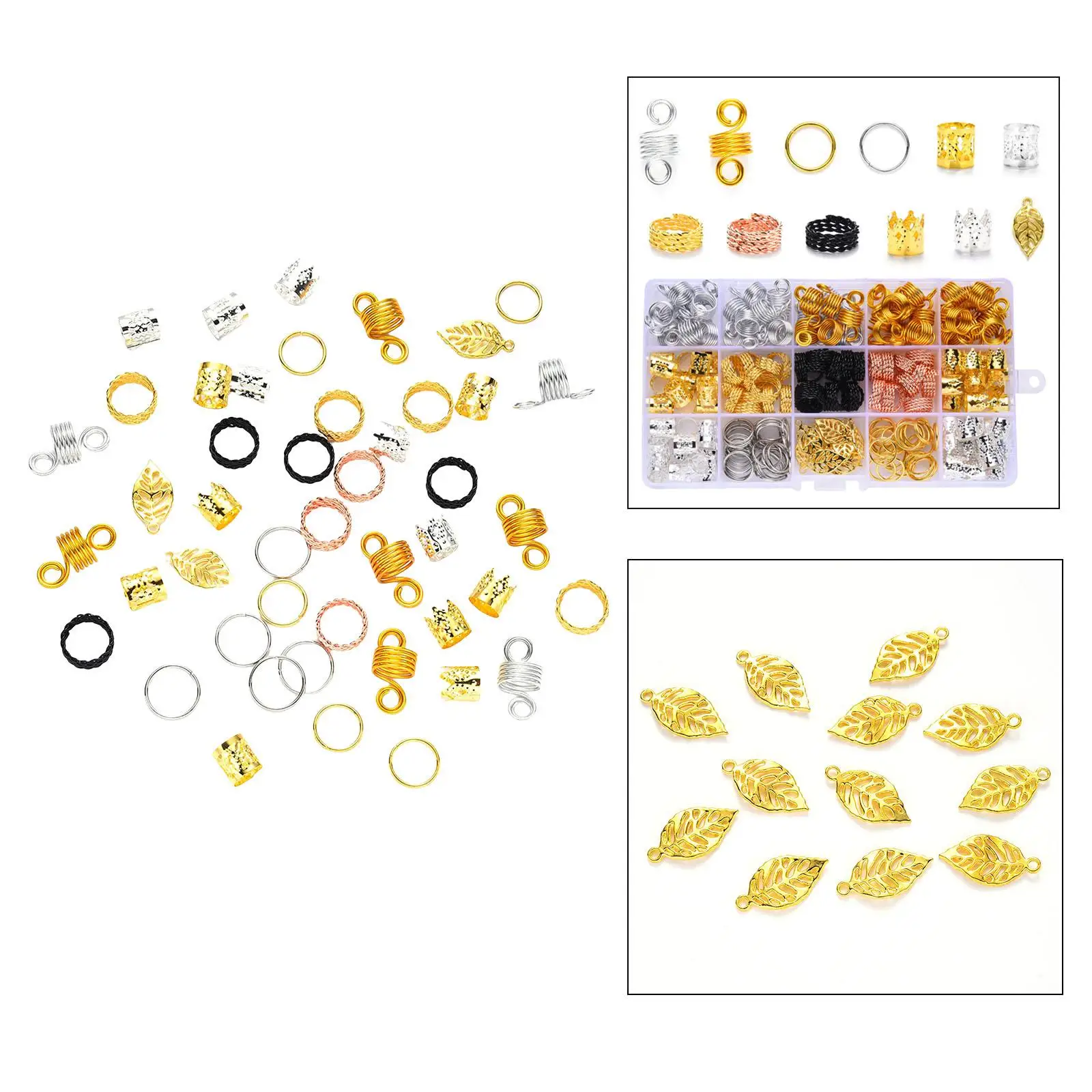 

Dreadlock Accessories Hair Braids Rings Clips Charms Cuffs Adornment Beads Jewelry Dreadlocks for Photo Props Wedding Prom