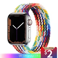 strap for apple watch band 44mm 40mm 45mm 41mm 42mm 38mm 45 mm elastic braided solo loop correa iwatch serie 3 5 se 6 7 bracelet