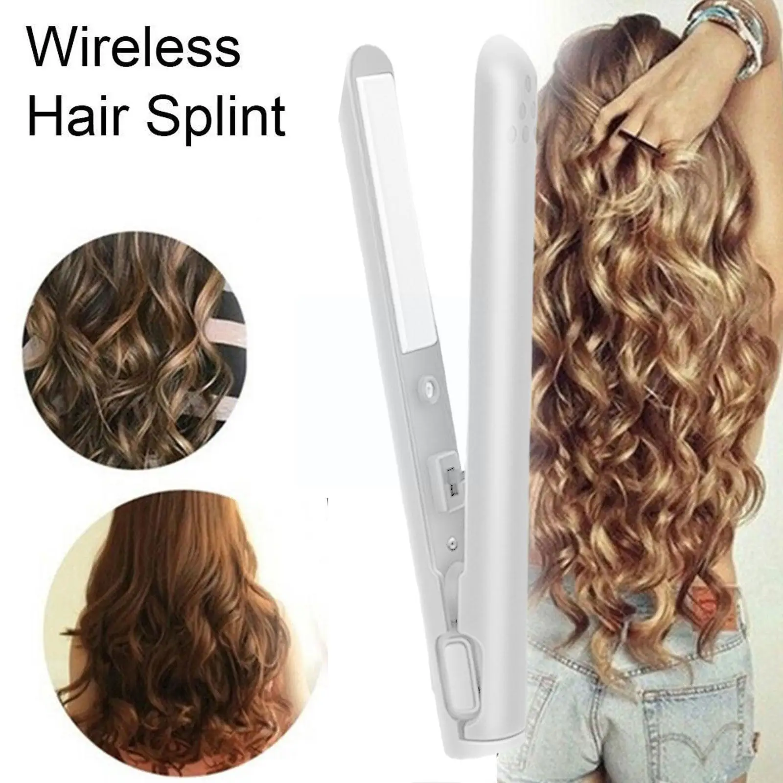 

Usb Mini Flat Hair Iron Hair Straightener Small Curling Curling Hair Hair Styling Iron Tool Portable Straightening Curling A8w6
