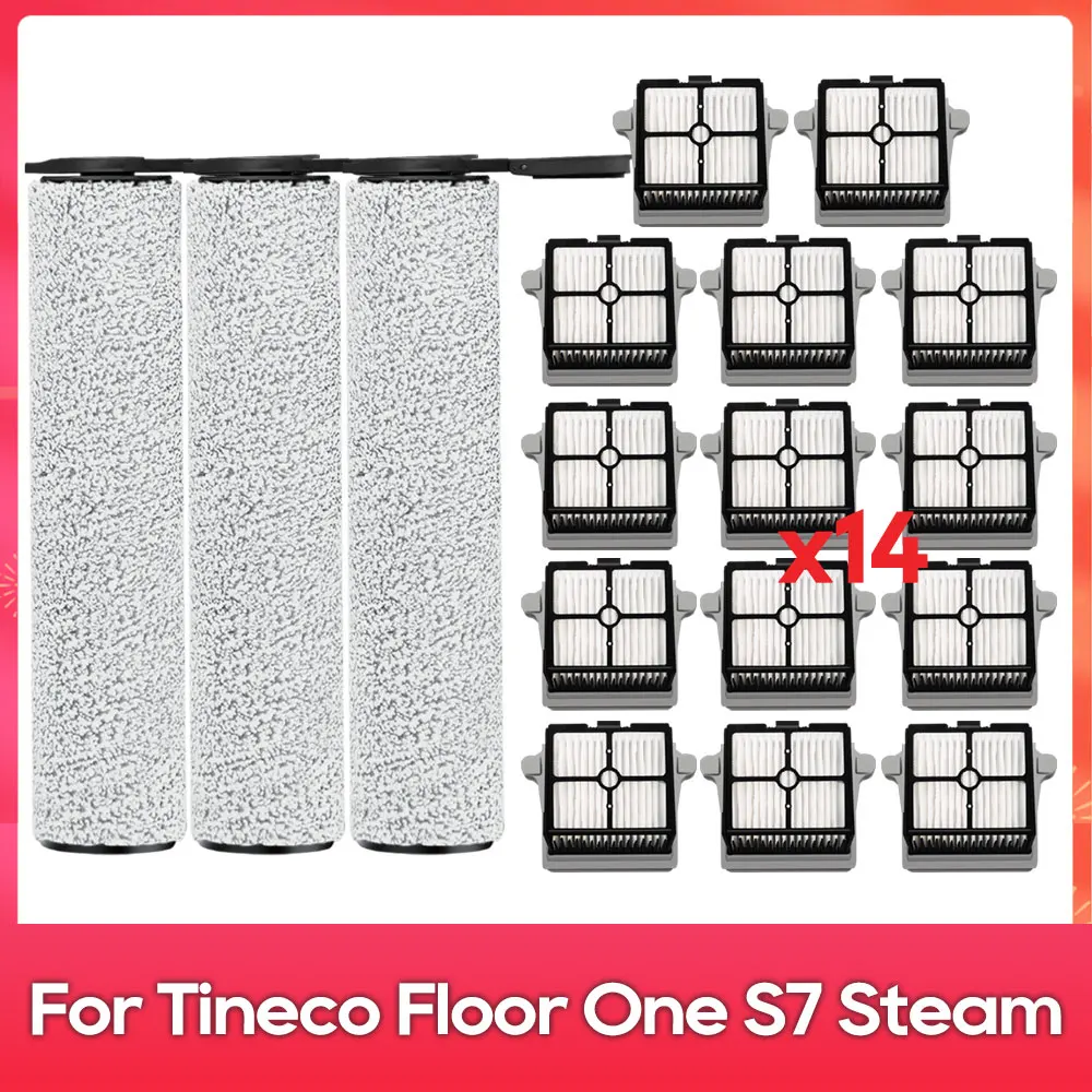 Фото Подходит для ( Tineco Floor One S7 Steam ) Запасные части для пылесоса Аксессуары Валиковая щетка HEPA фильтр Набор №1