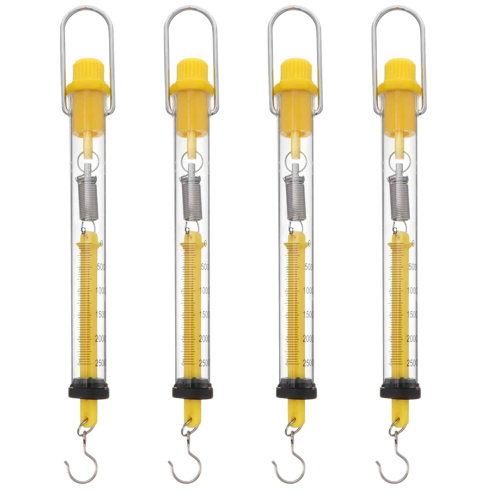 

4 Pcs Spring Balance Extension Spring 500g Weight Set Label Tubular Spring Scale Plastic Industry Scale