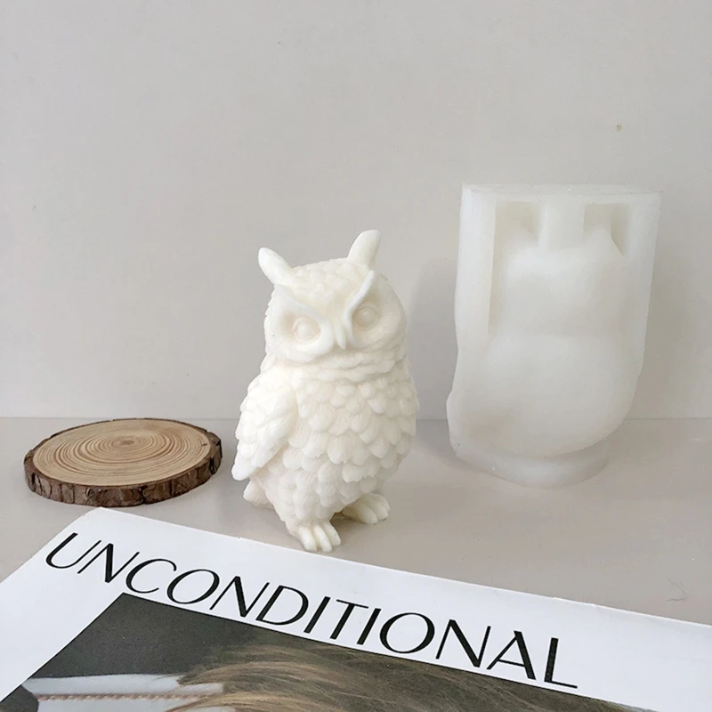 

Animal Shaped Molds 3D Owl Silicone Mould DIY Candle Soap Candy Chocolate Making Used for Homemade Birthday Party Gift