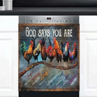 thuepak chicken sticker god says you are special dishwasher magnet kitchen decorrooster christian inspiring quote fridge panel