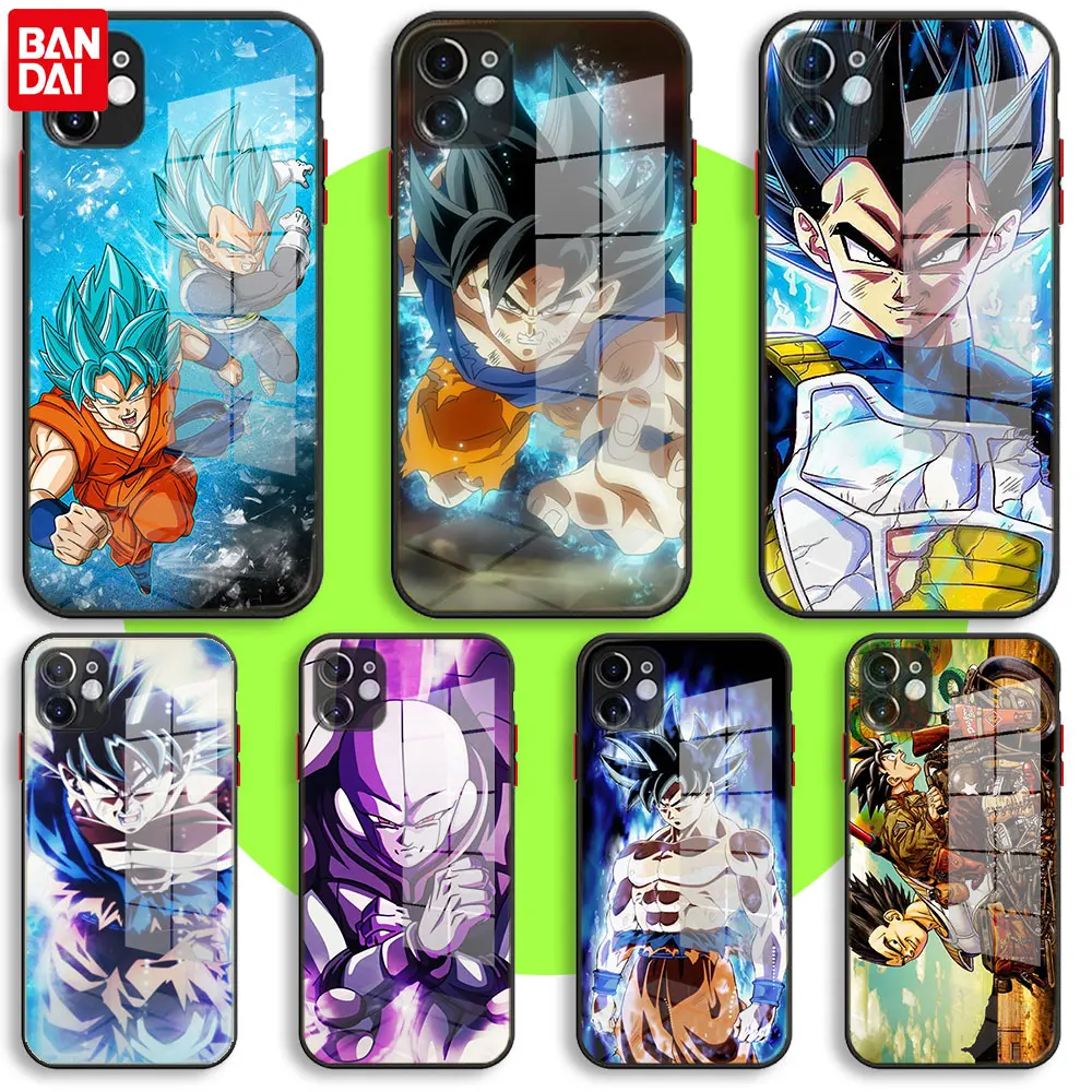 

BANDAI Black Soft Glass Case For iPhone 13 11 12 Mini Pro Max XS XR X 7 8 6 Plus SE2 Silicone Cover Dragon Ball Z Goku poster