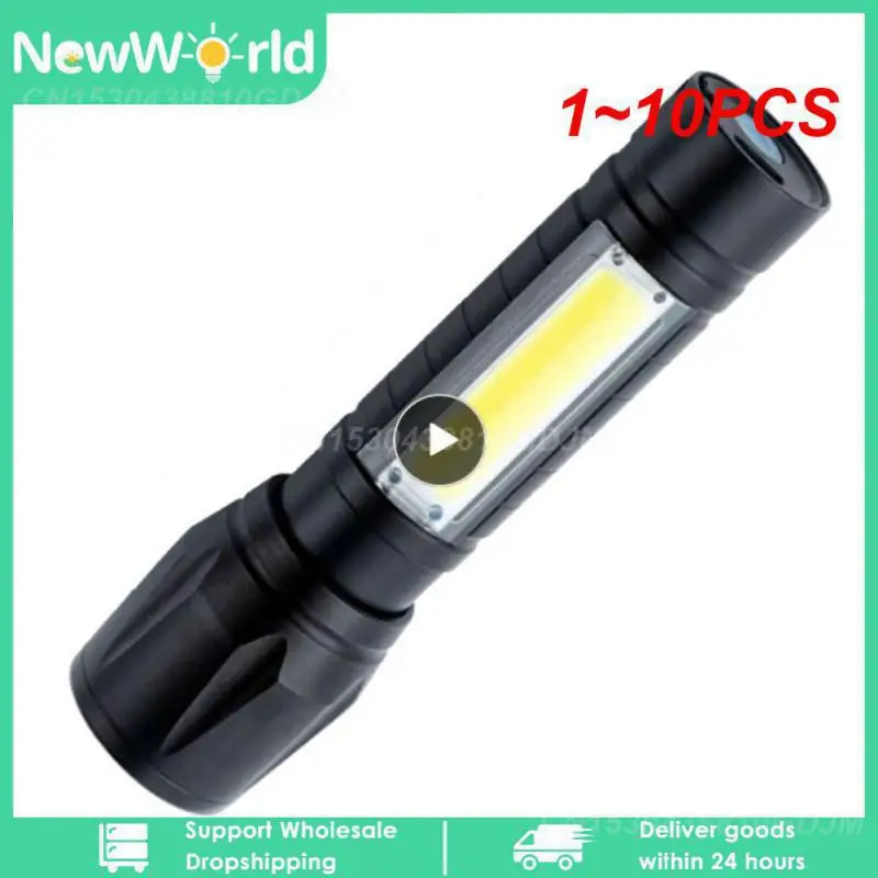 

1~10PCS High Power Rechargeable LED Flashlight Mini Zoom Torch Outdoor Camping Strong Lamp Lantern Waterproof Tactical