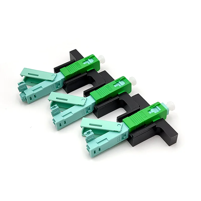 

50-200PCS High Quality 53MM SC APC SM Single-Mode Optical Connector FTTH Tool Cold Connector SC UPC Fiber Optic Fast Connnector
