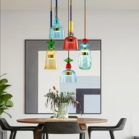 nordic macaron candy pendant lights lighting modern glass restaurant pendant lamp living room indoor deco hanging light fixtures