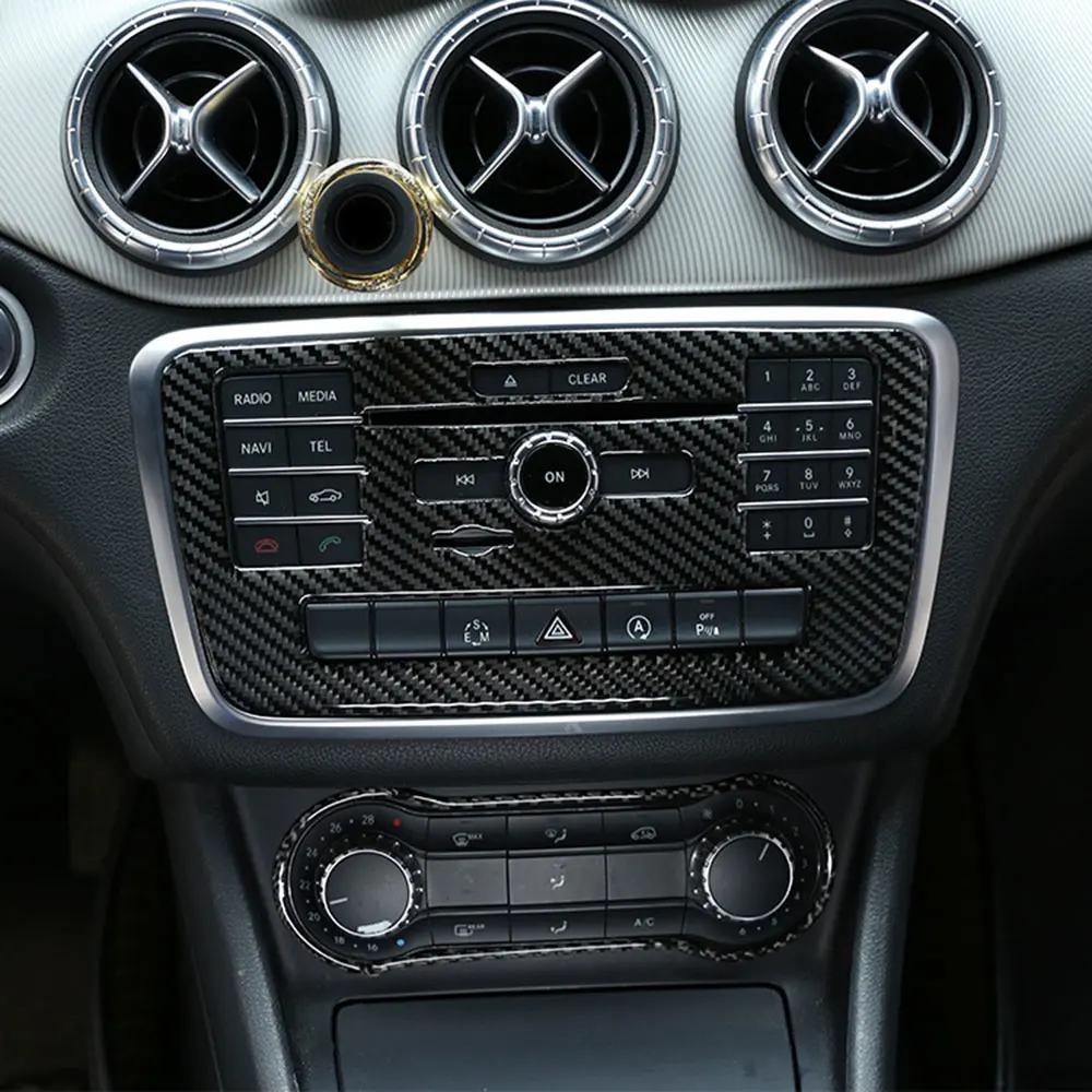 Наклейка из углеродного волокна автомобильный компакт-диск панель управления