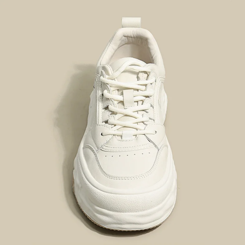 Genuine Women's Sneakers Thick Bottom White Casual White Shoes Women's Sneakers Women's Shoes 2022 Spring and Summer Lace Up