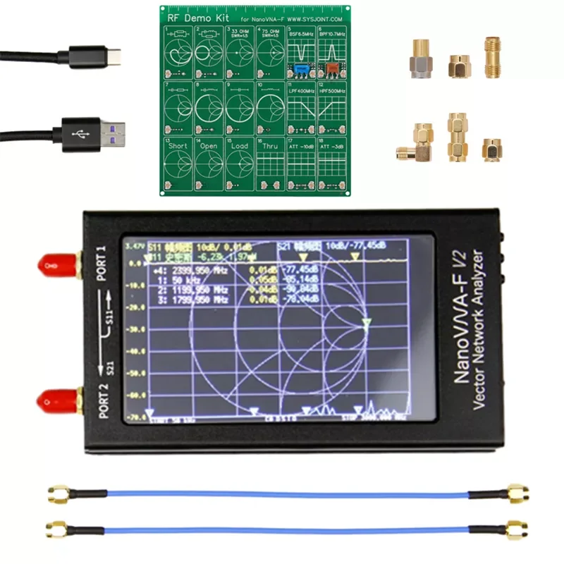 

New NanoVNA-F V2 3GHz Vector Network Analyzer 4.3 inch Touch Screen NanoVNA Antenna Analyzer