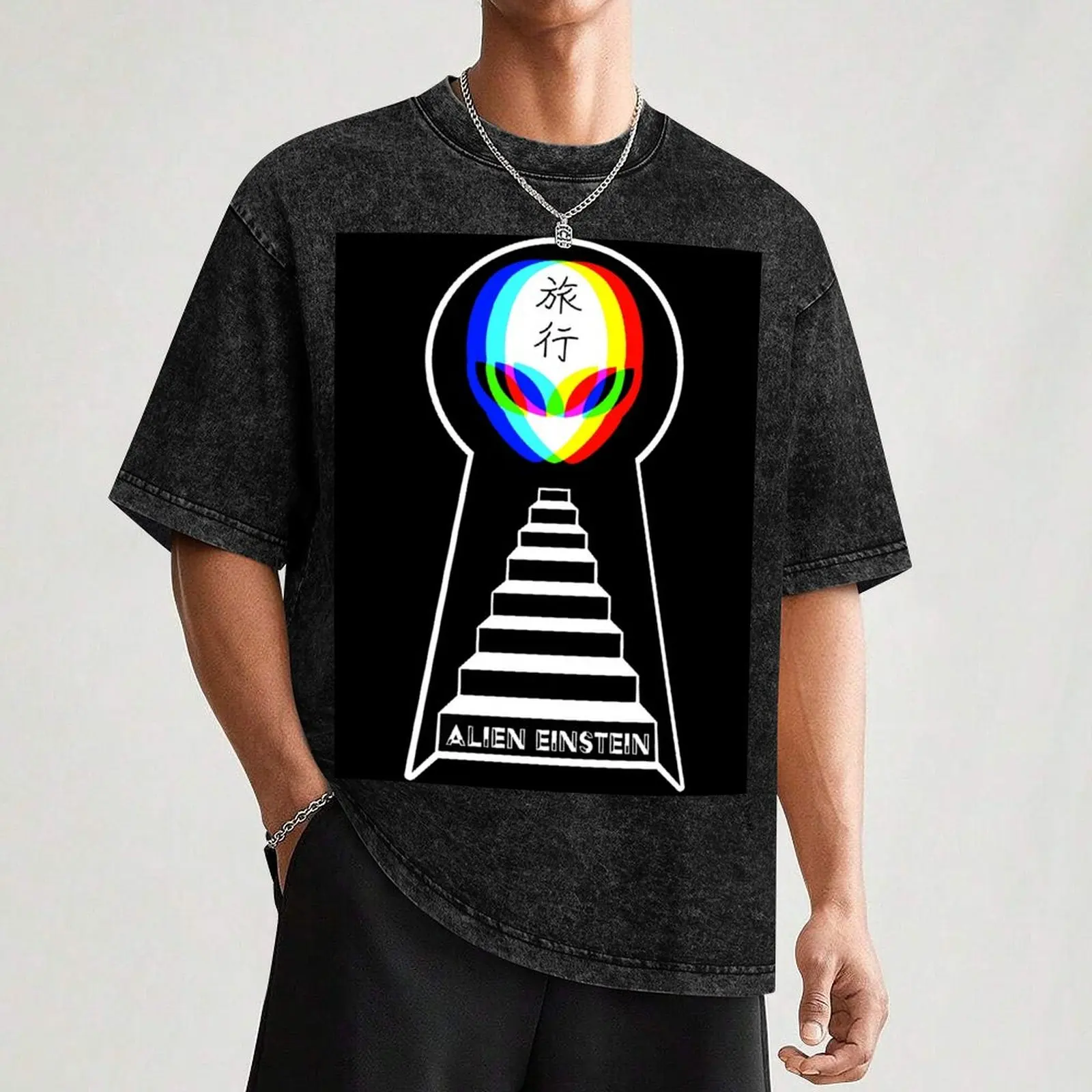 Дизайн логотипа для DJ Alien Einstein футболка летний топ индивидуальная одежда в стиле