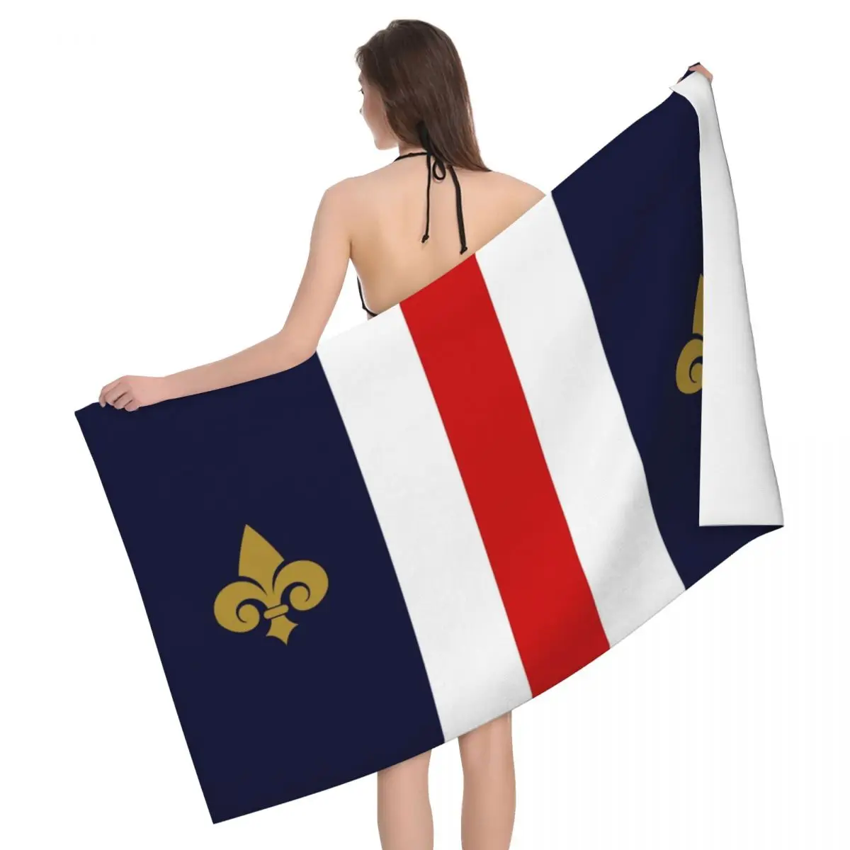 

Пляжное полотенце с французским флагом цветок лилии быстросохнущее мягкое Льняное полотенце из микрофибры для душа и сауны s