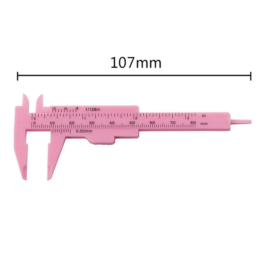 

0-80mm Sliding Vernier Caliper Plastic Gauge Caliper Double Scale Ruler For Jewelry Measurement School Student Measuring Tool