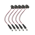 5 шт., Т-образный разъем питания для аккумулятора 9 В постоянного тока