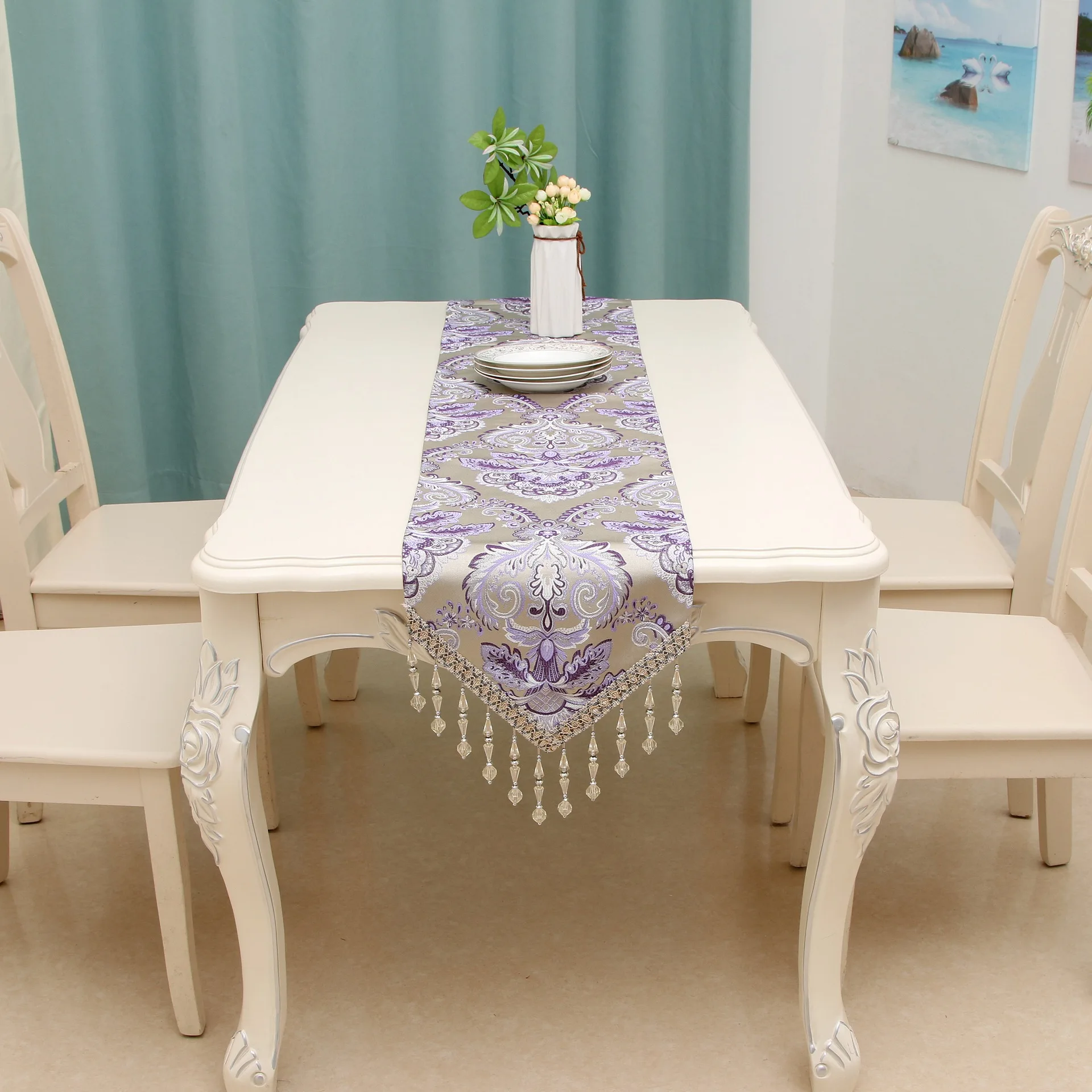 

Высококачественная настольная дорожка в роскошном стиле, европейская настольная дорожка, высокоточная настольная дорожка с подвеской в ви...