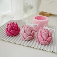 3d lotus silicone mold candle soap moulds resin baking tool dessert lace decoration diy cake pastry fondant