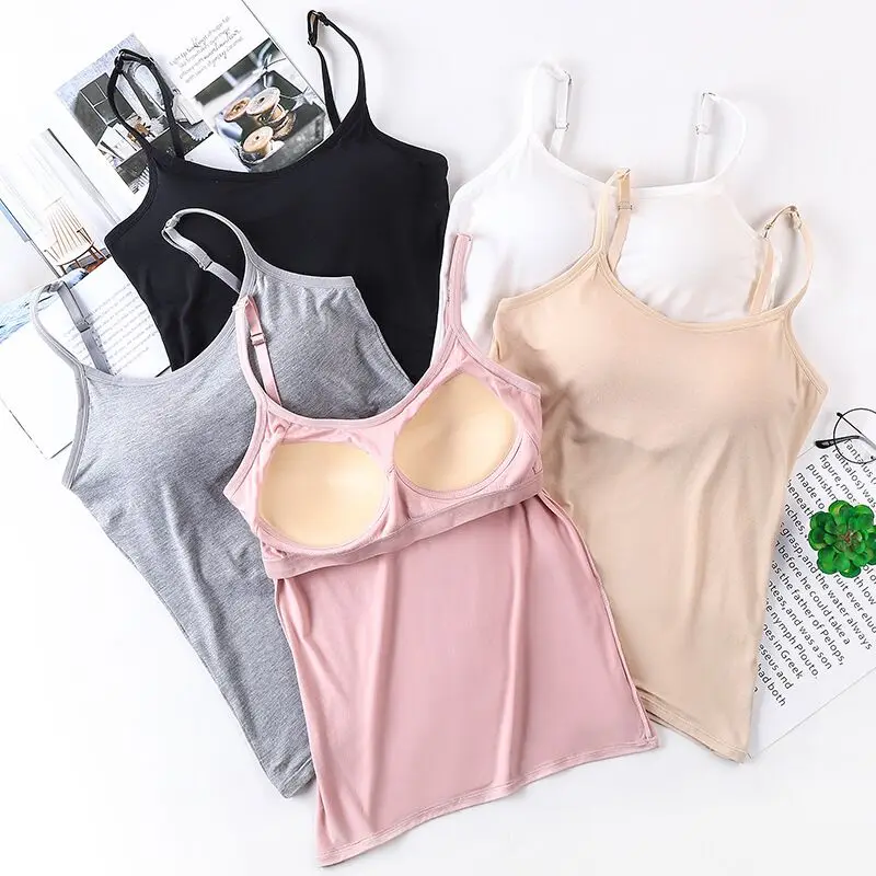 

Sexy Sling Nightdress Women Short Slim Dress Female Modal Cotton Sleepwear Bra Padded Nightwear Nightgowns