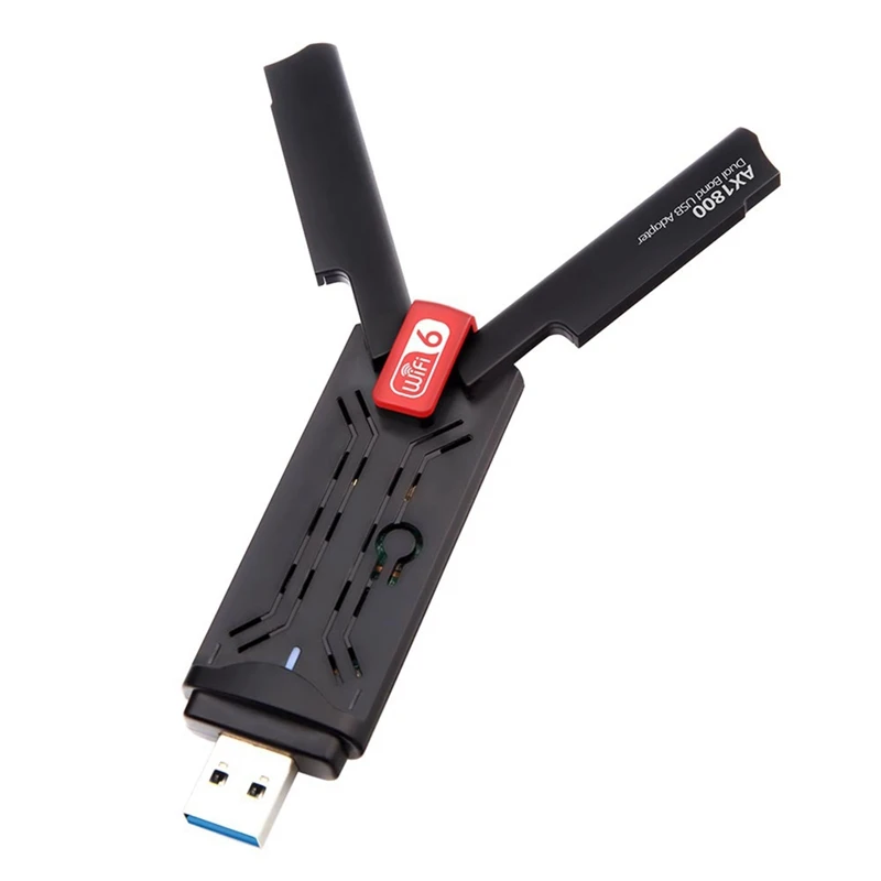 

1800Mbps Wifi 6 USB Ethernet Adapter USB 3.0 Wifi Antenna Dongle 802.11Ax Dual Band 2.4G/5Ghz Wi-Fi Network Card for PC