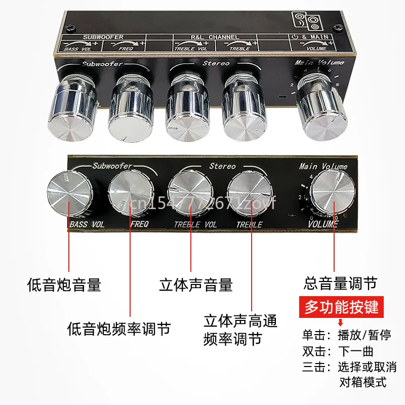 ZK-TB22 2 1-канальный модуль платы усилителя звука Bluetooth высокие частоты сабвуфер Tws