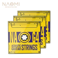 naomi 3set na g4 hexagonal steel acoustic guitar strings w phosphor bronze coating 013 054 for master level