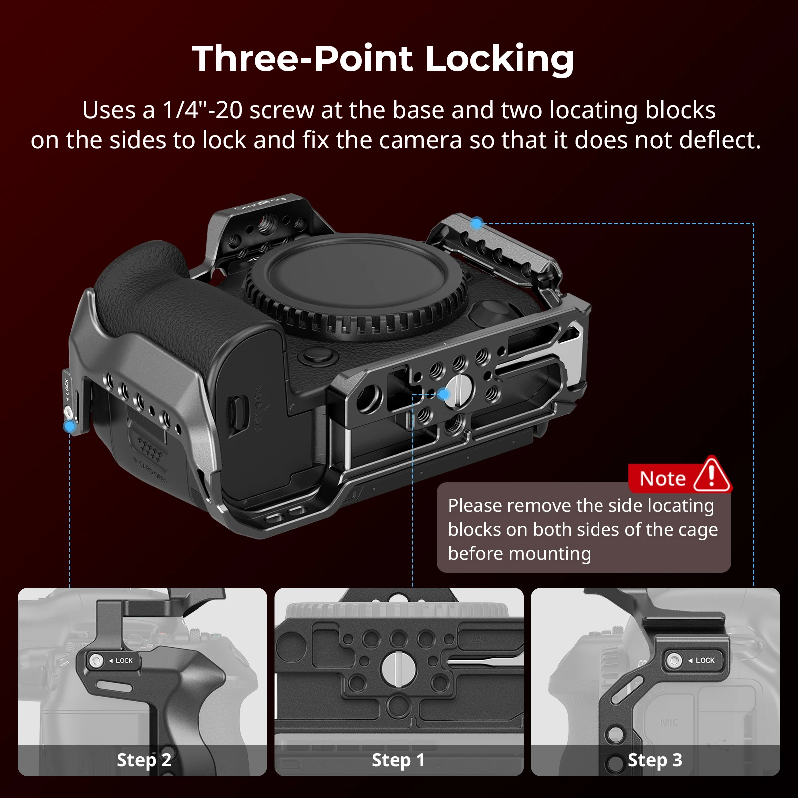 Фото Клетка SmallRig R5 II для видеокамеры Canon EOS R5 Mark II из сплава с креплением для холодного башмака, отверстиями 1/4–20 и 3/8–16 отверстий, пластина Arca №2