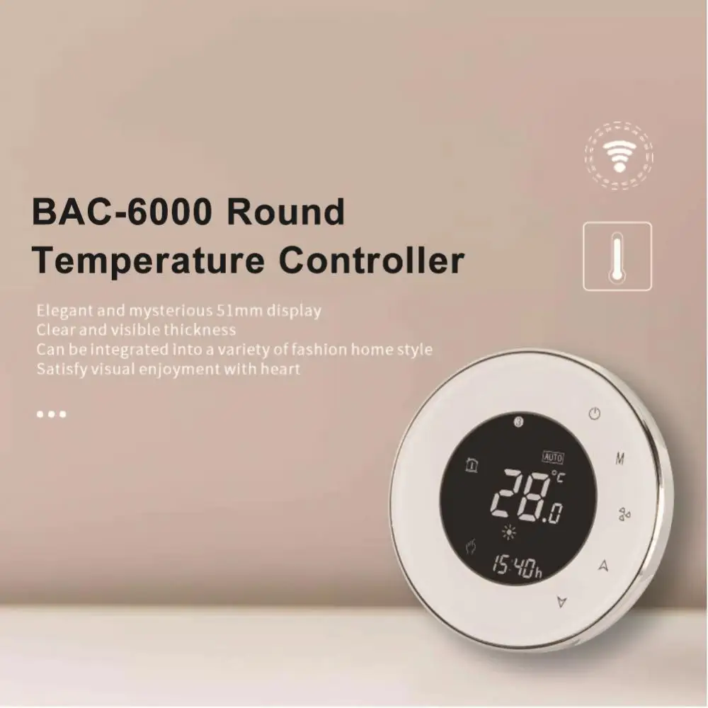 

Smart WiFi Thermostat Temperature Controller Air Conditioner Control Panel Compatible With Google Assistant And Amazon Alexa