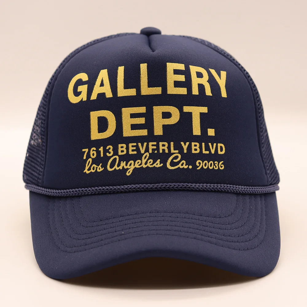 

GALLERY DEPT baseball Cap Men Street Graffiti Mesh Trucker Hat Women Casual Letter Cap High Quality Fashion Tide Sun Hat