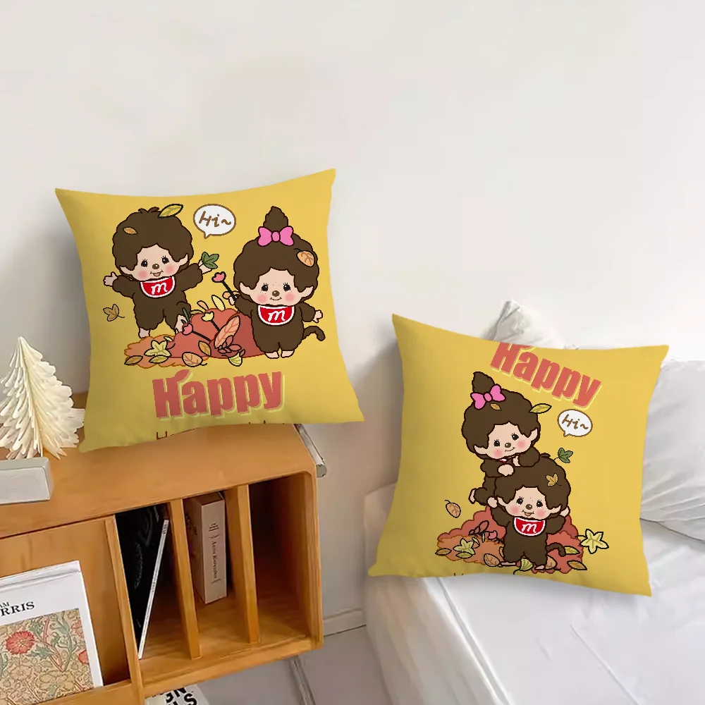 Наволочка с рисунком M-Monchhichis декоративная домашняя подушка двусторонним принтом