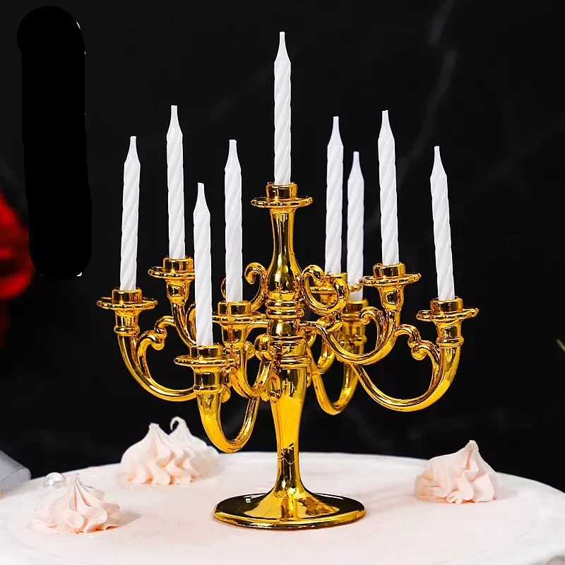 

NEW2023 Silver/Gold/Bronze/Black Metal Pillar Candle Holders Candlestick Wedding Decoration Stand Home Decor Candle Lantern