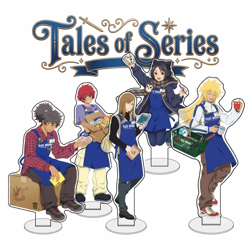 Фото Акриловая подставка с фигуркой Рейвен из игры «Tales of Vesperia», настольная подставка Village Vanguard, декор для сумки Itabag, подарочный набор для фанатов, брелок для ключей №1
