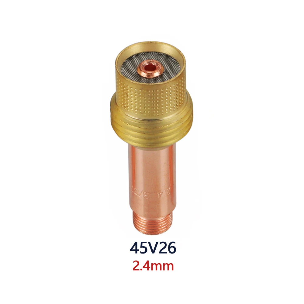 

45V24 45V25 45V26 45V27 45V28 TIG средняя газовая линза Цанговый корпус 1,0/1,6/2,4/3,2/4,0 мм для комплекта сварочной горелки TIG WP17 WP18 WP26