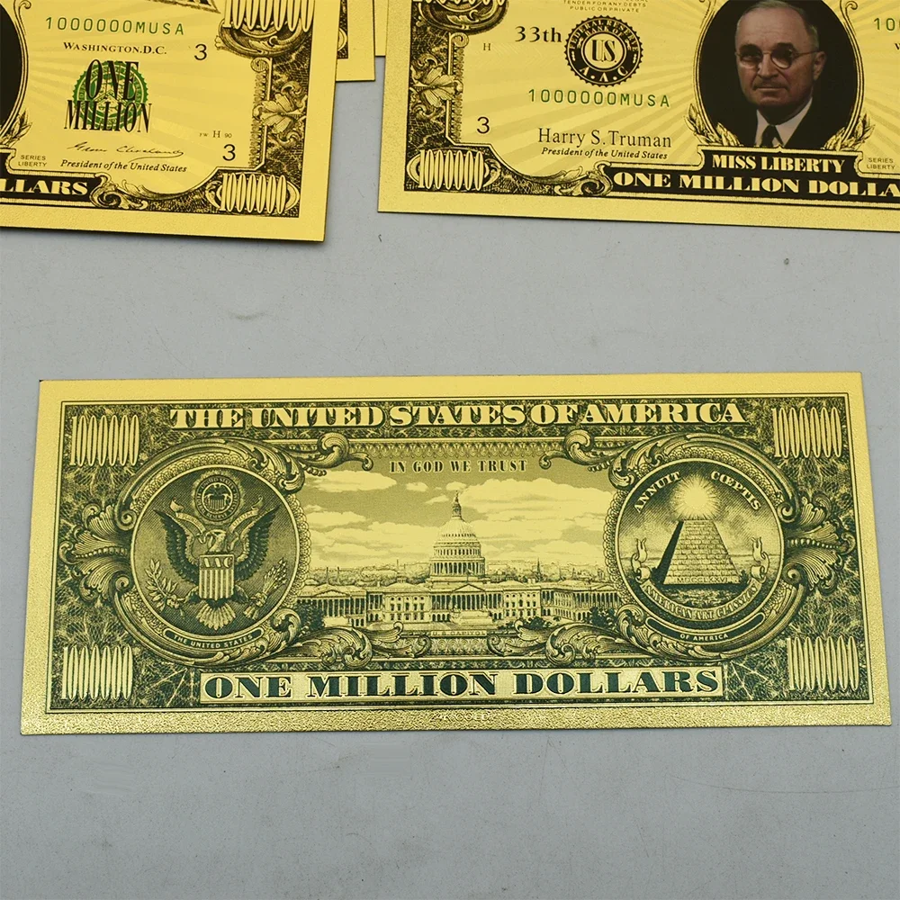 46 шт./компл. Соединенные Штаты президент Золотой банкнот Трамп биден Рузвельт