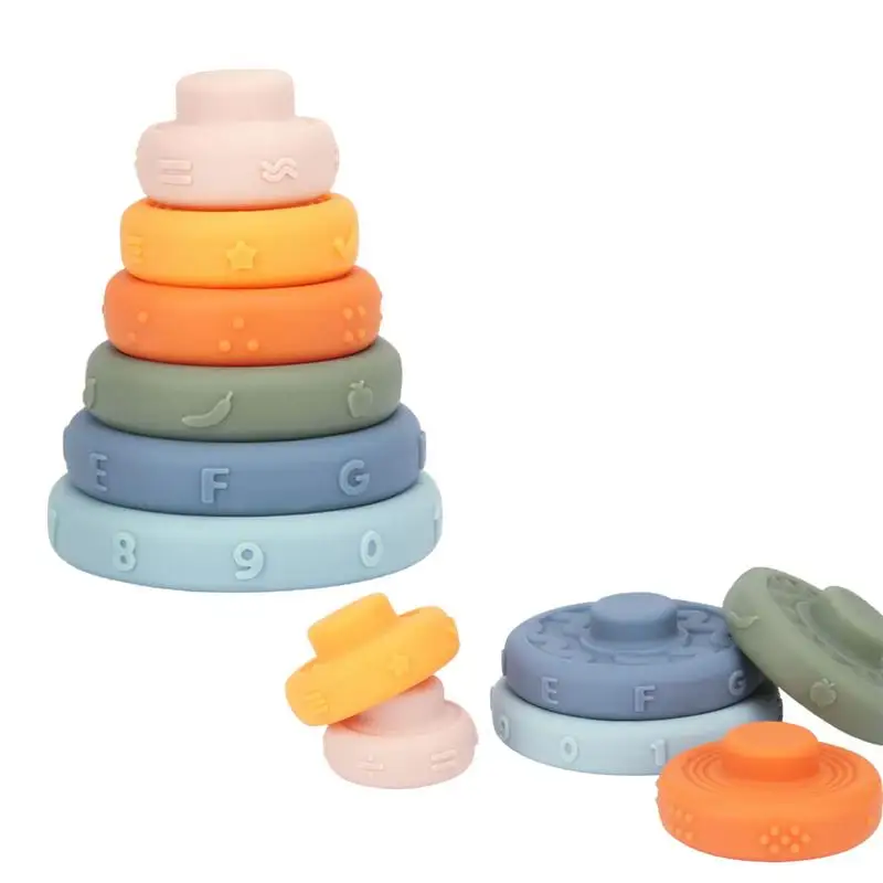 

Stacking Circle Baby Early Childhood Education Puzzle Ring Montessoris Toy Kids