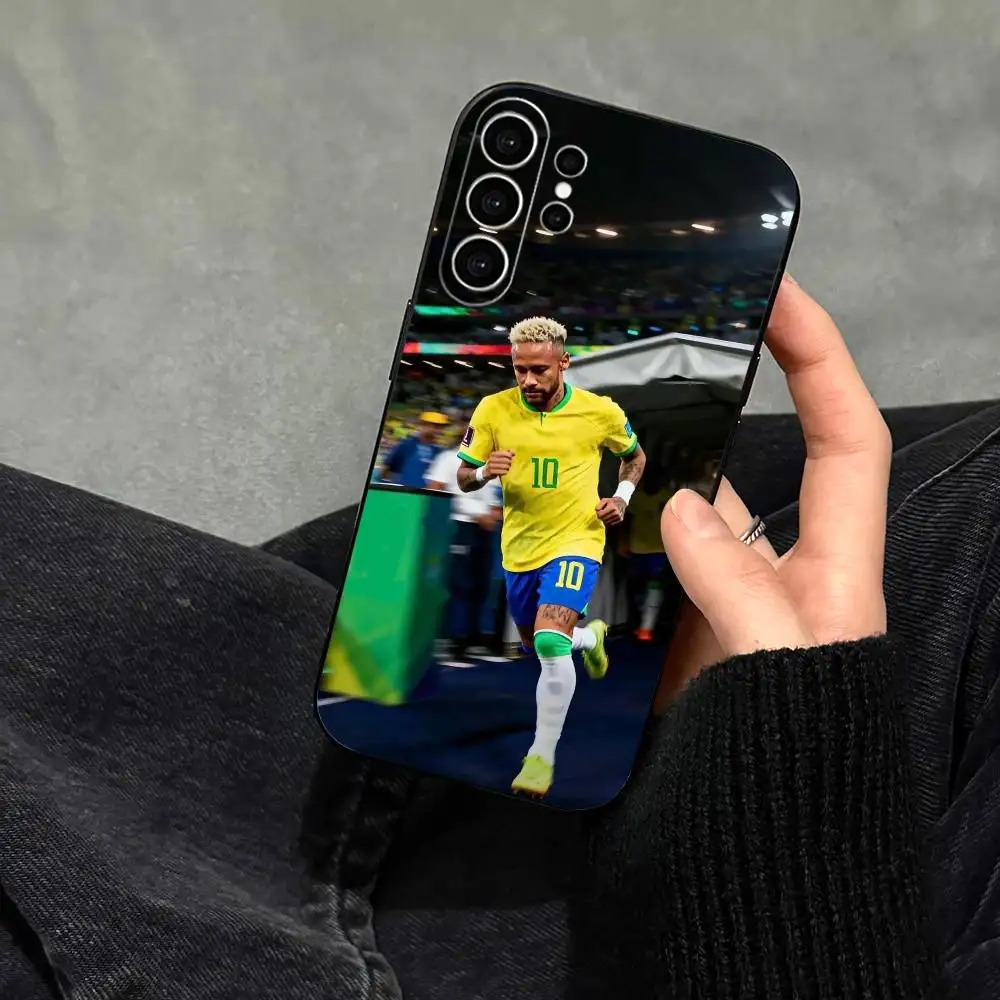 Фото Чехол для телефона Football 10 с Неймаром-младшим для Samsung S25, S24, S21, S22, S23, S30, Ultra, S20, Plus, FE, Note, 10, 9, 5G, черный №4