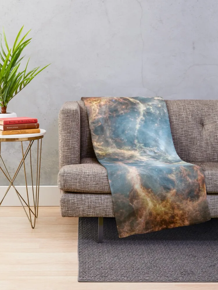 Крабная туманность (Изображение NIRCam и MIRI) Одеяло с космическим телескопом