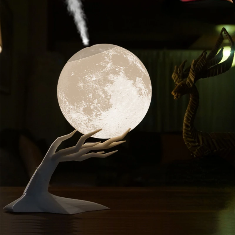 

Увлажнитель воздуха в виде Луны с ароматерапией, ночсветильник, домашний бесшумный светильник для спальни, выбор интернет-знаменитостей, п...