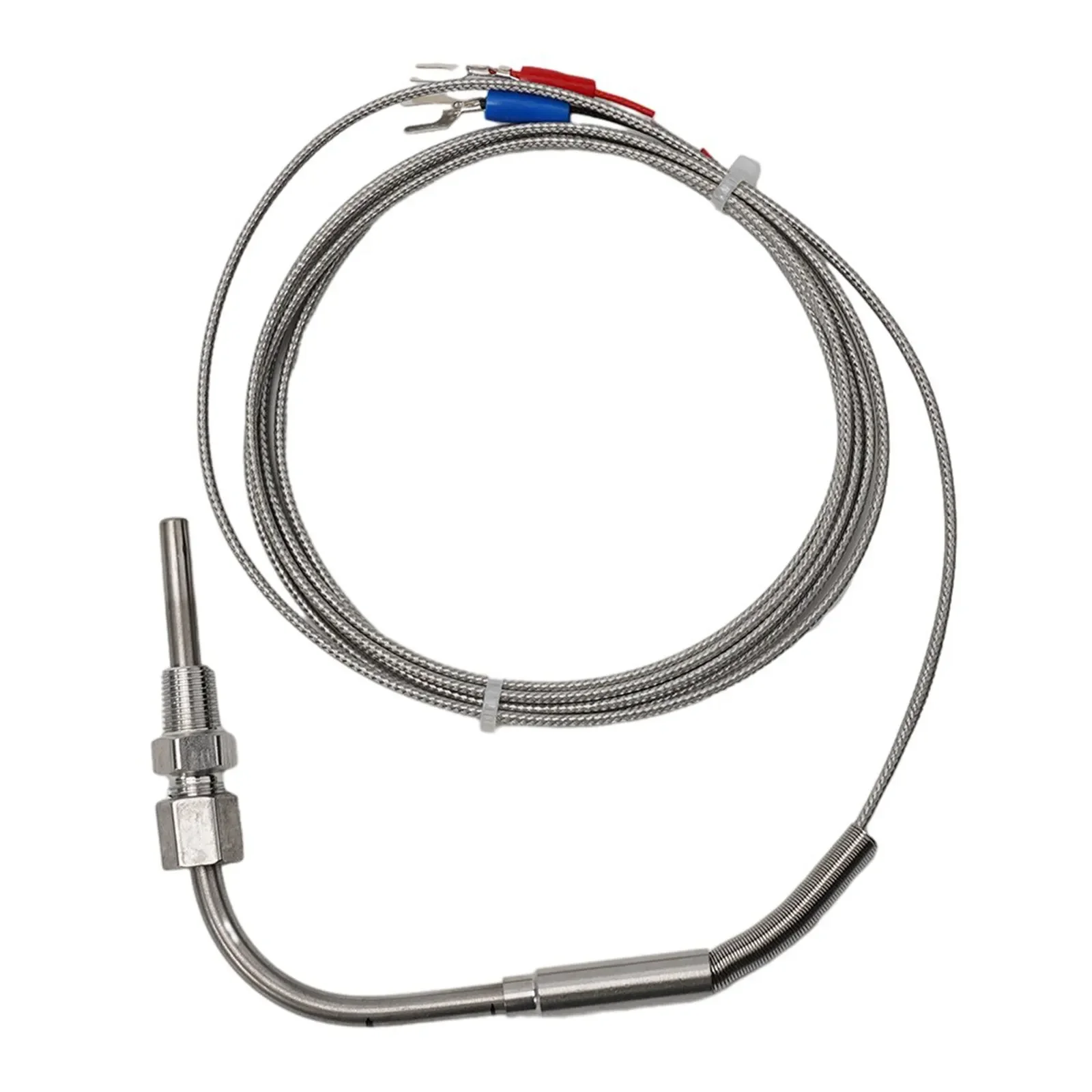 

Выхлопной зонд термопары EGT типа K 0-1200 ° Датчики высокой температуры C, регулируемый компрессионный замок с резьбой 1/8 дюйма NPT, кабель длиной 2 м