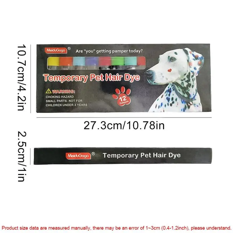 12 цветов одноразовая краска для шерсти собак временные маркеры домашних