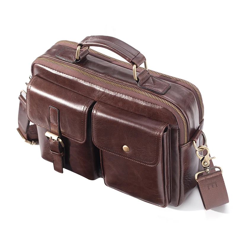 

Laptop For 10" Men's Document Men Bags Small Briefcases Leather Men's Bag Bag Totes Leather Genuine For Messenger Shoulder Bags