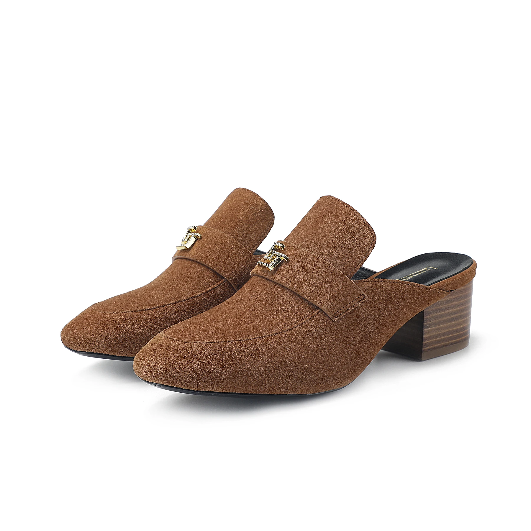 LANMENG Women's Shoes Elegant Women's High Heels Shallow Mouth Lefu Shoes Genuine Leather Solid Color Casual Shoes Size 35-42