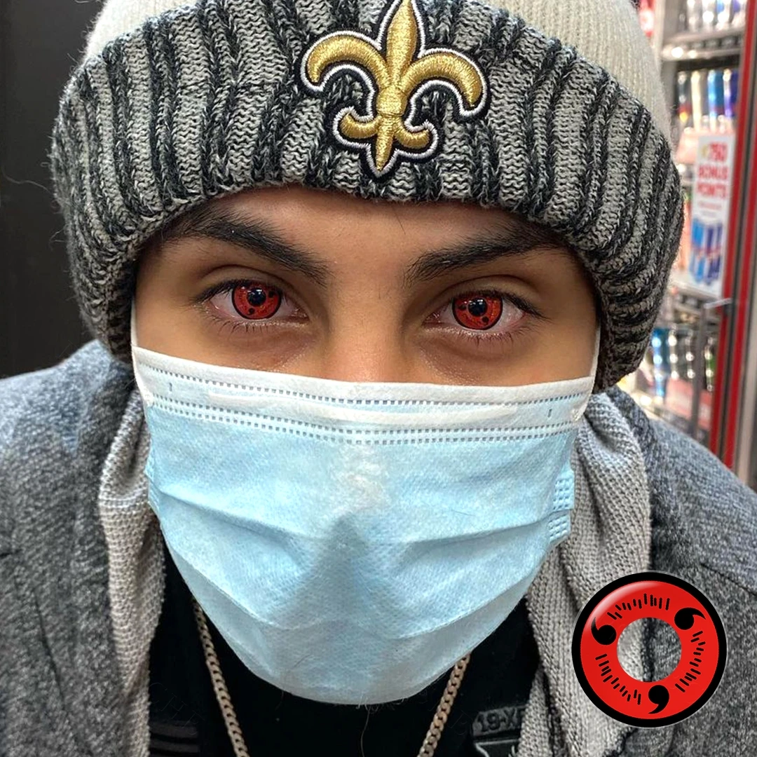 Контактные линзы для косплея аниме персонаж Итачи Шаринган контактные глаз