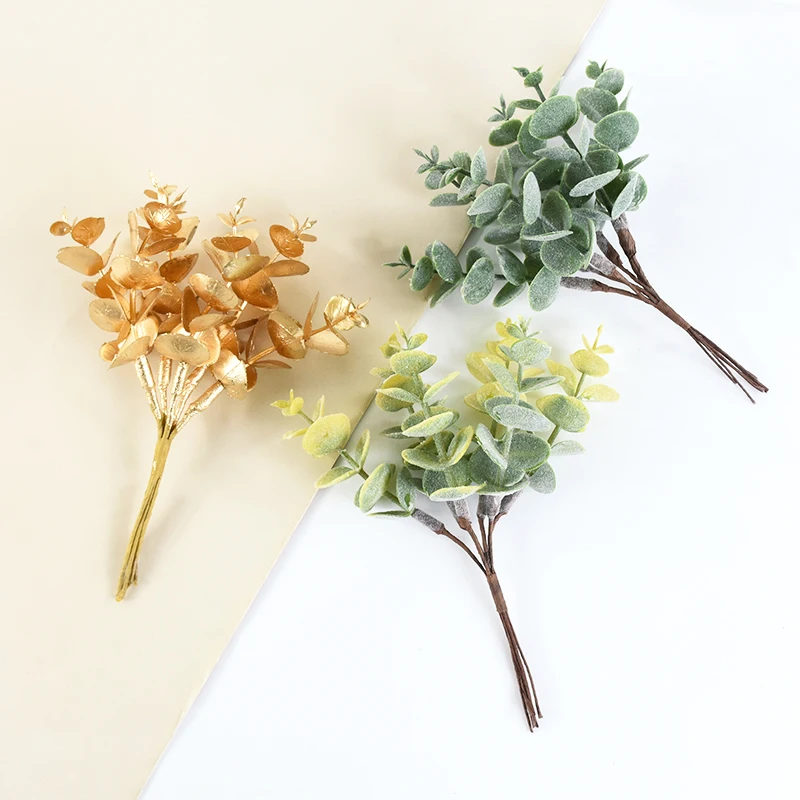 Искусственные Листья Эвкалипта Стебли Ветки Для Фотографии Зеленый Декор