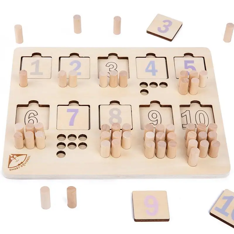 

Montessori Puzzle Board Toy Color Shape Sorting Matching Preschool Learning Toys Stacking Wood Blocks Number Toys For Kids