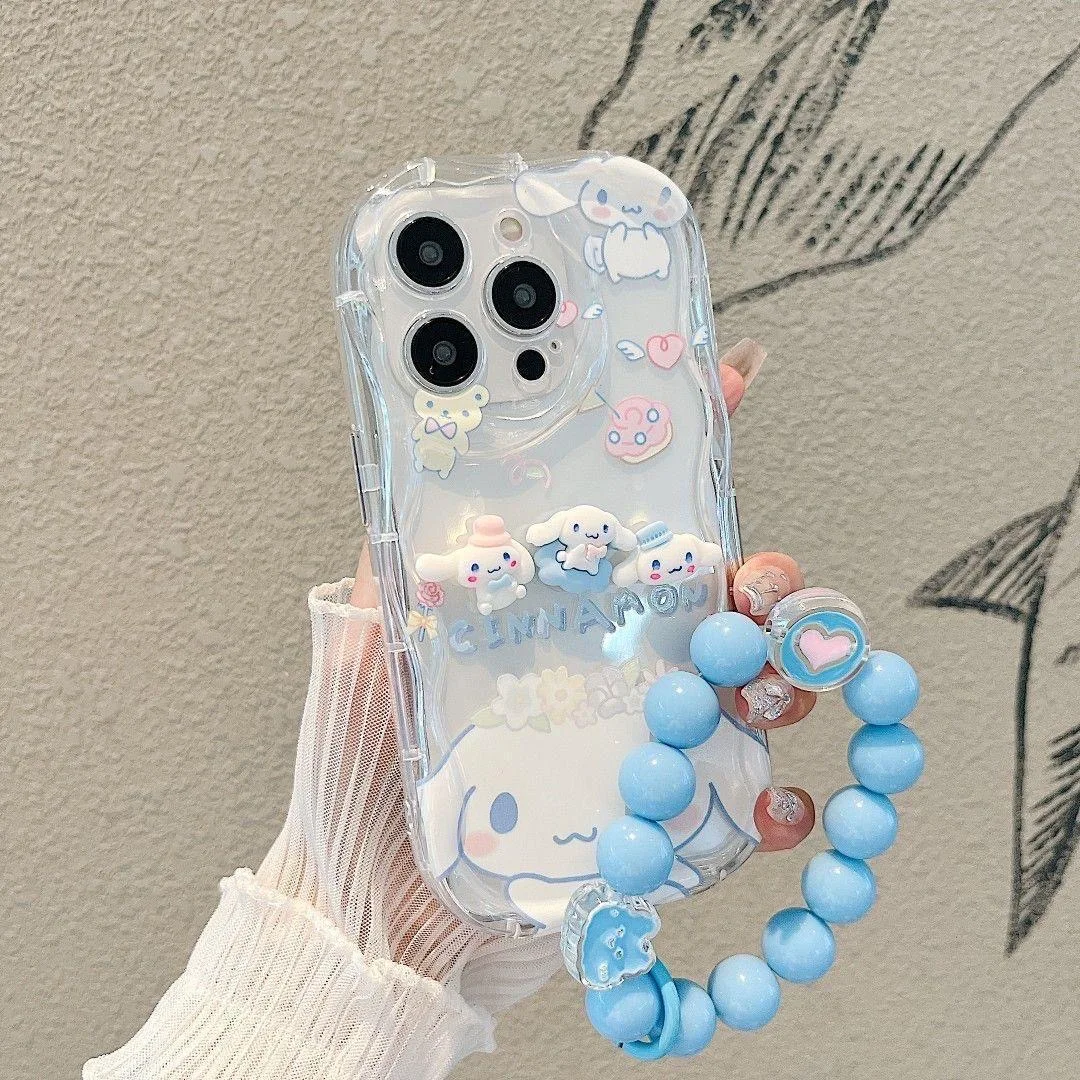Милый чехол Sanrios Cinnamoroll 3D Wave для Xiaomi Redmi 13C 12 12C 10 10C 9C A1 A2 K50 K40 Note 13 11 Pro Plus 4G 5G Cover