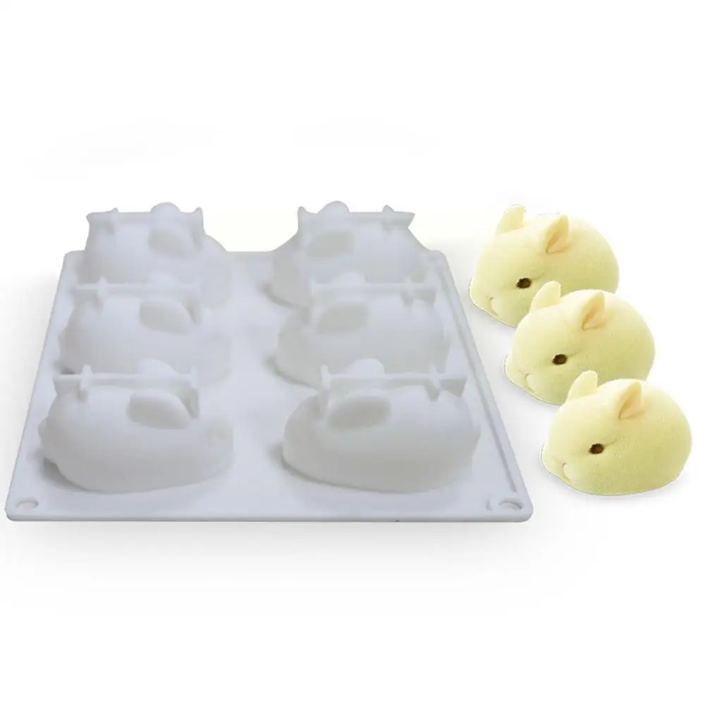 

3d Easter Mold Silicone Mold Rabbit Bunny Cake Mould Home Mold 3d Dessert Diy Baking Chocolate Mold Kitchen Cake Decorating M4y2